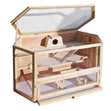 Cage pour rongeur Clapier Lapin Abri pour petits animaux Bois Hamster Étable