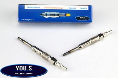 4 pieces YOU.S original glow plugs for VW Mutlivan V 2.5 TDI 77/96 KW year 03-09