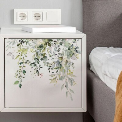 Wall Sticker Leaves Plants Decal Vinyl Mural Art Toilet Seat Kitchen Home Decor