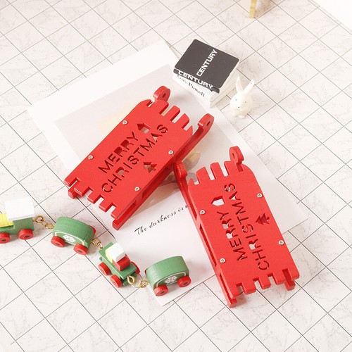Kit 4 Pièces : Miniature De Traîneau De Noël En Bois 1/12 - Pour Maison De Poupée Ou Décoration DIY