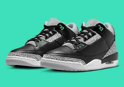 Nike Air Jordan 3 Retro Shoes Green Glow Black Gray CT8532 Nike Air Jordan 3 Retro Shoes Green Glow Black Gray CT8532