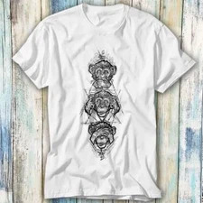 Three Wise Monkeys Drei Affen Nichts Sehen T Shirt Meme Gift Tee Unisex 917