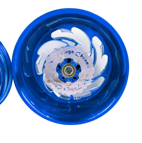 ZX-14R STOCK SIZE CANDY BLUE CONTRAST SHREDDER WHEELS 12-20 KAWASAKI NINJA ZX14R - Imagen 3 de 4