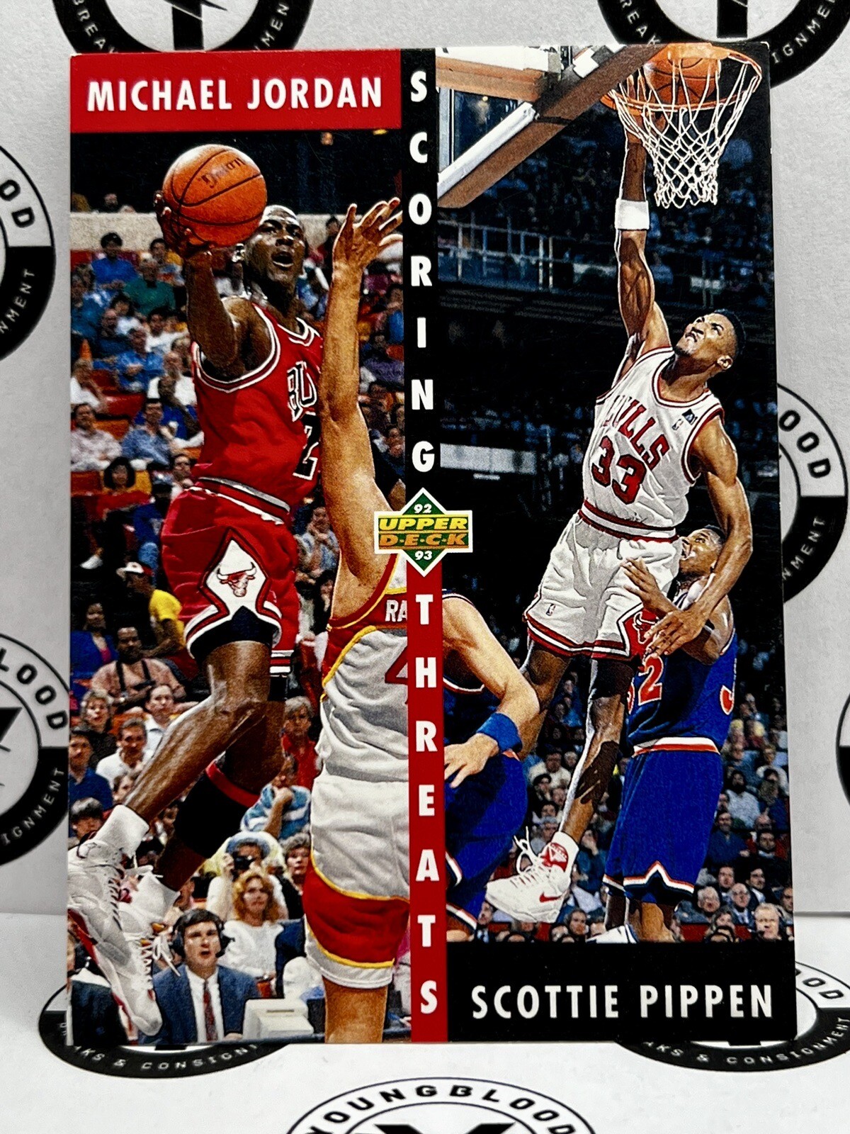 1992-93 Upper Deck Scoring Threats #62 MICHAEL JORDAN/SCOTTIE PIPPEN Bulls