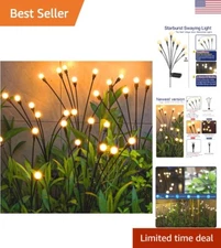 Solar Swaying Ornamental Garden Lights - Warm White Solar Lights - 2 Pack