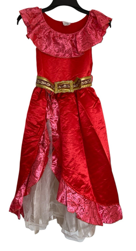 Disney Store Princess Costume Red Gold Elena of Avalor Size 11/12 Dress Up