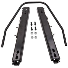 Seat Slider Track Bracket Set Aessembly Kit Dual Lock Steel 4x Nuts Bolts