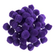 Trimits Pom Poms 1.3cm Purple - Pack of 100
