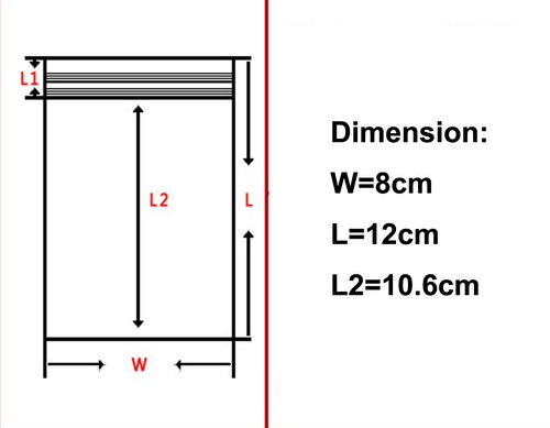 Lotto Sacchettini plastica chiusura ZIP Trasparente bag pochon borsa t - Bild 6 von 14