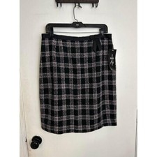 Requirements Pink Plaid Skirt Retro Glam Style, Size 12 0789