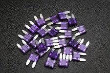 25 PACK ATM 3 AMP FUSES MINI FUSE BLADE STYLE CAR BOAT AUTOMOTIVE AUTO ATM3