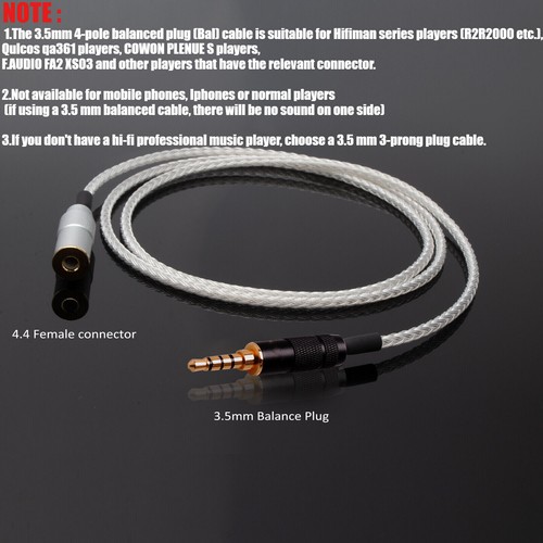Audio 2.5/3.5/4.4/6.35mm/XLR Male to 4.4mm Female Plug Extension Headphone Cable - Picture 19 of 26
