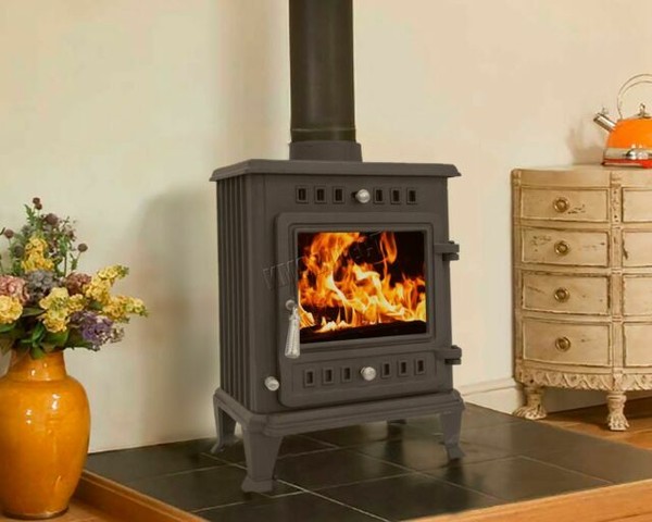 FoxHunter EC-B5 Multifuel Cast Iron Woodburner 6KW - Black for sale online  | eBay