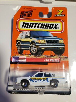Matchbox Mattel Wheels LTD Police Matchbox USA #2/100 Ridge New York