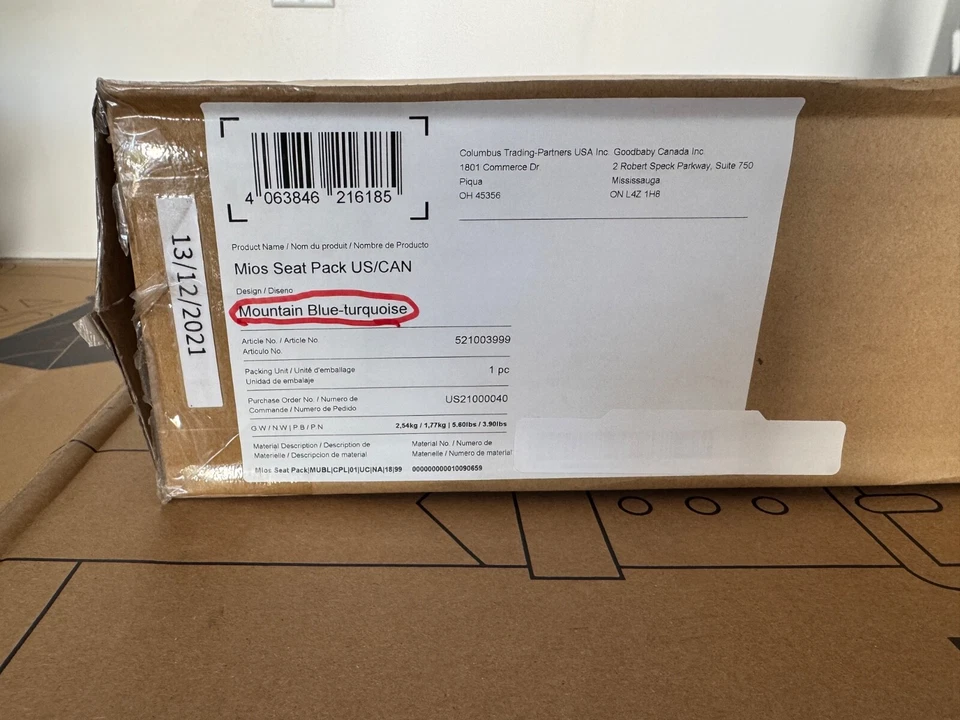 NUEVO paquete de asientos de cochecito Priam4 - azul montaña Foto 2 de 2