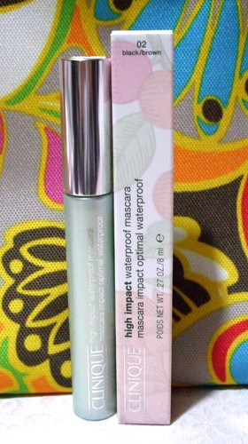 Clinique High Impact Waterproof Mascara in Black/Brown .27 oz. FSNIB $26 Value