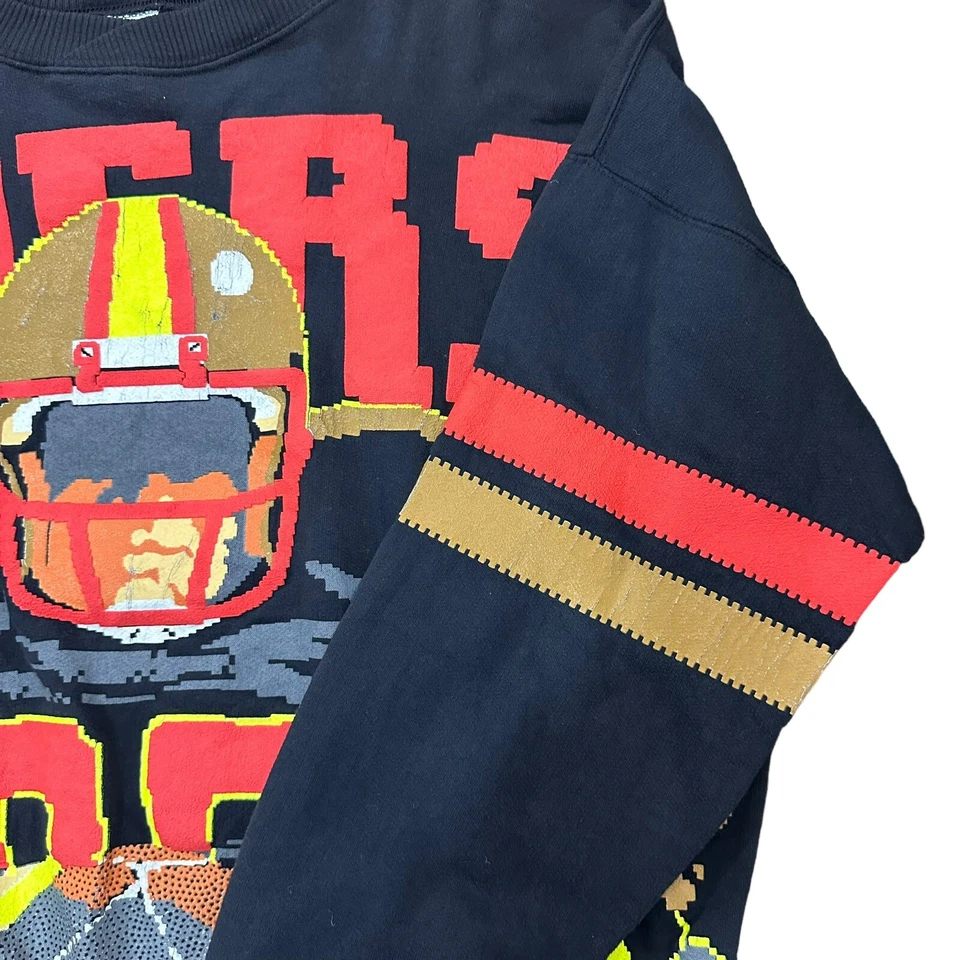 RARO Moletom San Fransisco 49ers Vintage 1989 Tecmo Bowl Estampa Total M - Imagem 4 de 4