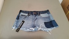 New BLANK NYC "Patchwork" Denim Cutoff Shorts MSRP 88