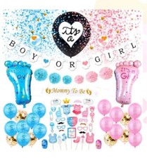 Gender Reveal Balloon Arch Garland 65 PCS Kit