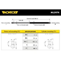 Monroe Gasfeder DäMpfer Heckklappe 400 N FüR Fiat Punto Cabriolet 176C