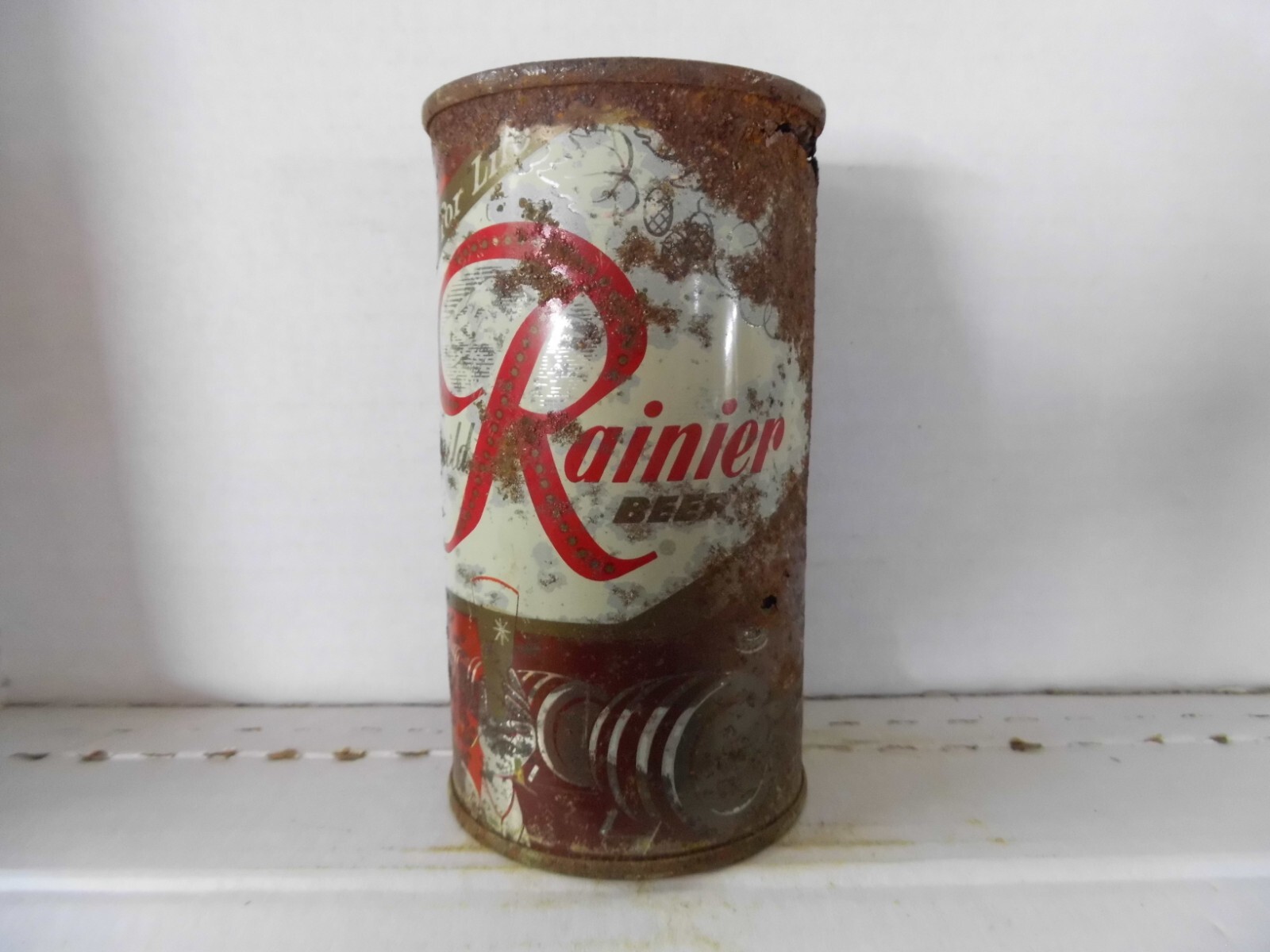 RAINIER (ORANGE) FLAT TOP BEER CAN~SICK'S RAINIER.SEATTLE, WASHINGTON ...