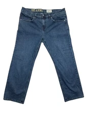 TK Axel Jeans Mens 40x32 Blue Denim Slim Boot Stretch