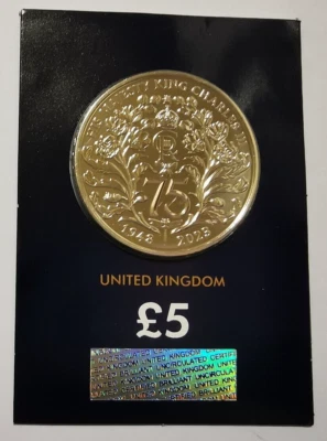 2023 King Charles III 75th Birthday £5 Brilliant Uncirculated Coin - Image 1 of 4