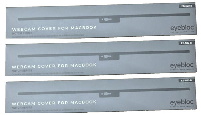 3x Webcam Cover for Macbook Notch Series 2022 Designed for all 2021 & 2022 Model