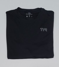 TYR Sundefense Men's long sleeve Sun Shirt UPF 50 Quick dry Medium Black New