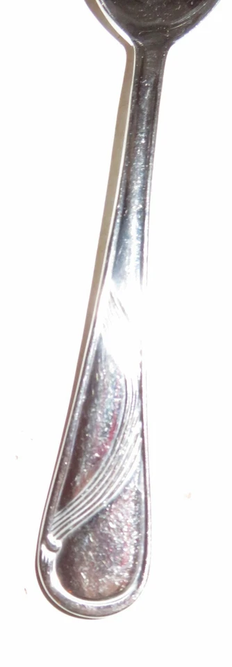 Bon Chef S2216 Wave 6 1/4" 18/10 Stainless Steel Demitasse Spoon 1 One Pc Used - Image 4 of 4