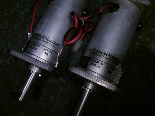 (2) USED K&D Magmotors # 21PM -24VDC - 1/2" Shaft - (41701-H2) - Picture 3 of 3