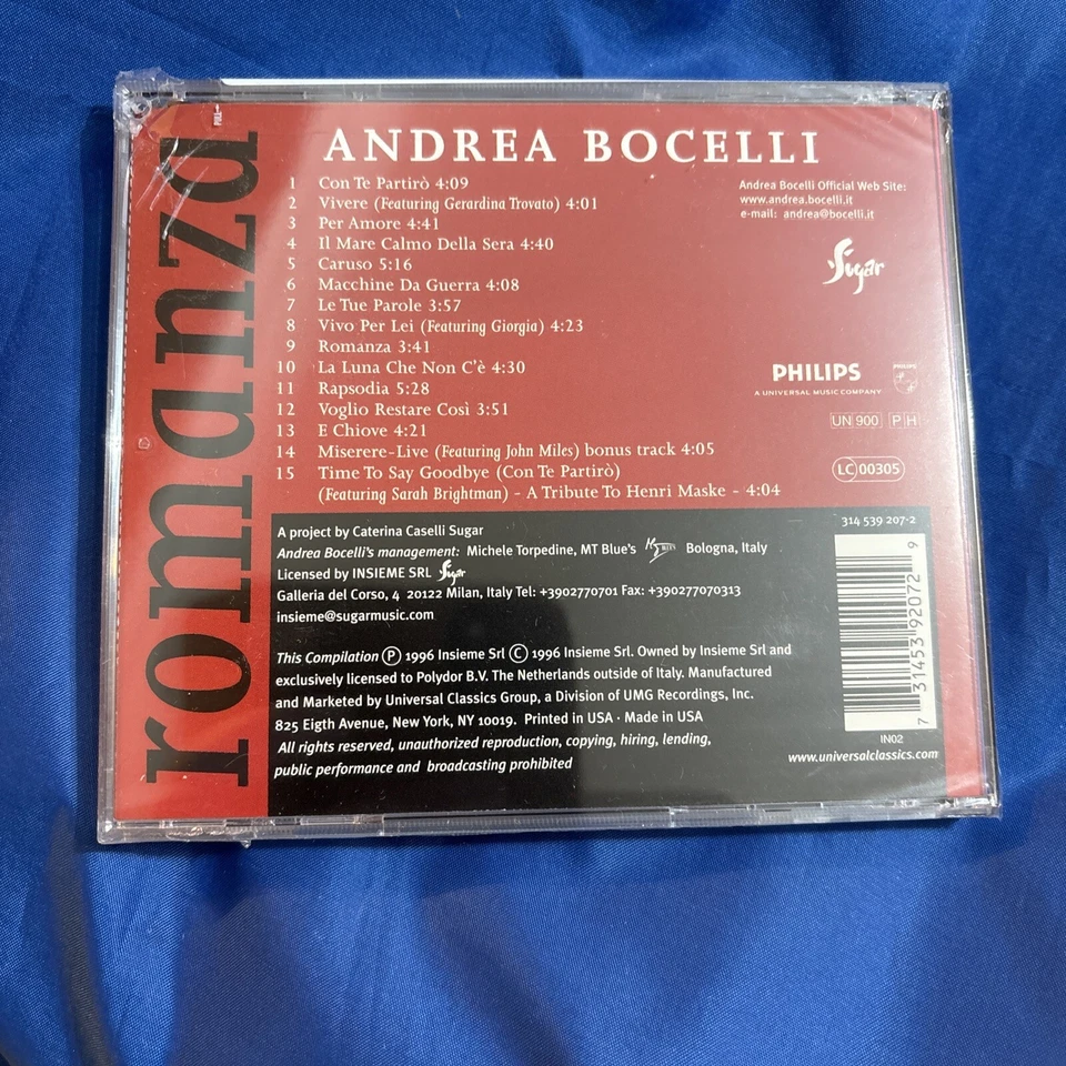 Andrea Bocelli : Romanza CD Value Guaranteed from eBay’s biggest seller! - image 2 of 2
