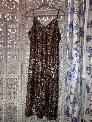 O'Dells Shop Gold Sequin Slip Dress NWOT | eBay O'Dells Shop Gold Sequin Slip Dress NWOT | eBay
