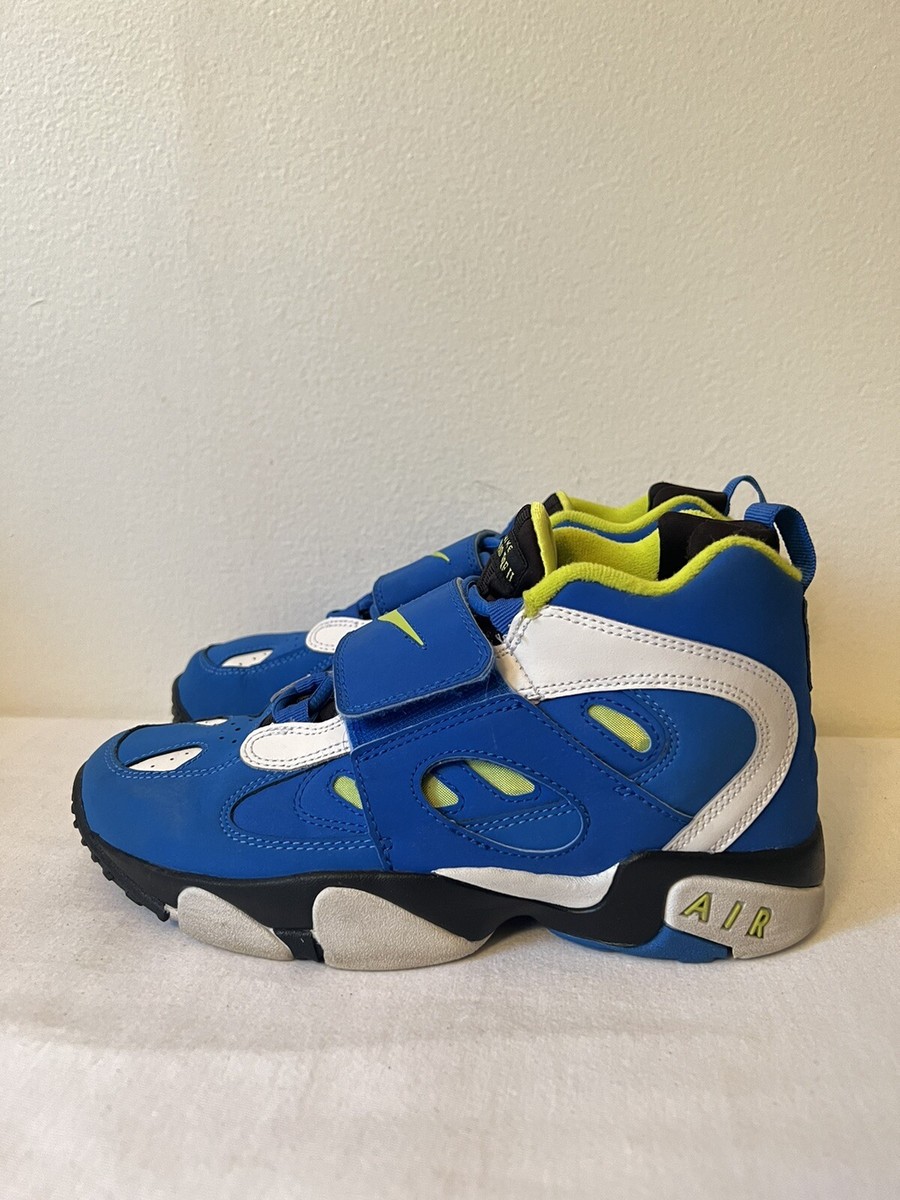 NIKE Air Diamond Turf II 2 Mid Cyber Blue Shoes Size 5y Sneakers