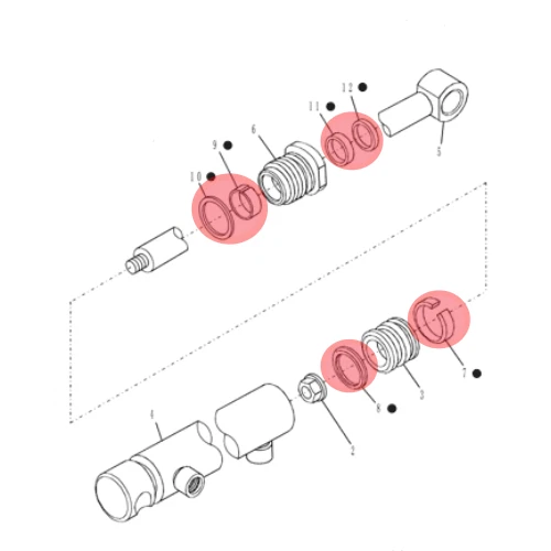 Lift Cylinder Seal Fits Some New Holland Case Loaders Replaces 87311857 86564981 - Image 2 of 4