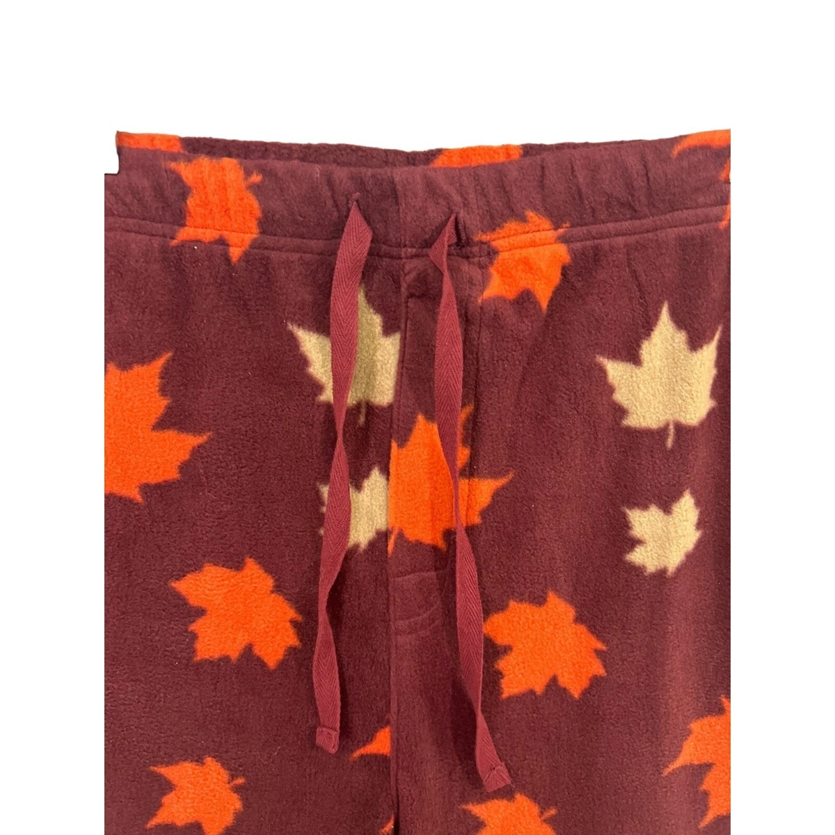 Dip Sleepwear Fleece Pajama Pants Mens XL Brown with Leaves NWT eBay