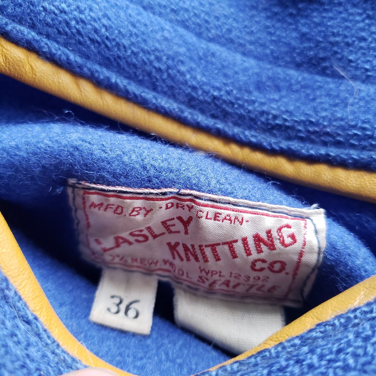 Vtg Lasley Knitting Co 50's 60's Wool Hooded Letterman Vtg Lasley Knitting Co 50's 60's Wool Hooded Letterman