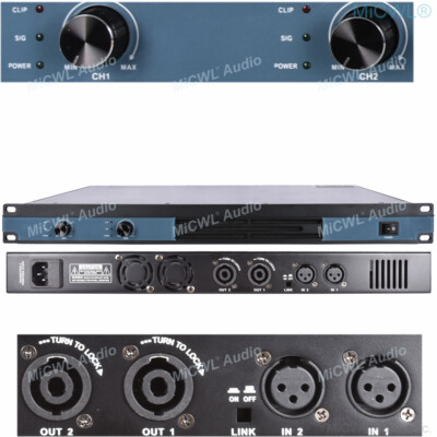 2 Channel 3200 Watts Professional DJ PA Power Amplifier Rack Mount 3200W MiCWL