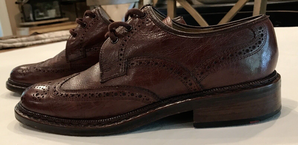 Kings of Lloyd German Rochelle Brown Dress Luxe Leather Derby Shoes Men's 9  1/2 | eBay