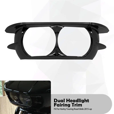 Carénage de phares double couverture de phares pour Harley Touring Road Glide - Photo 1/4