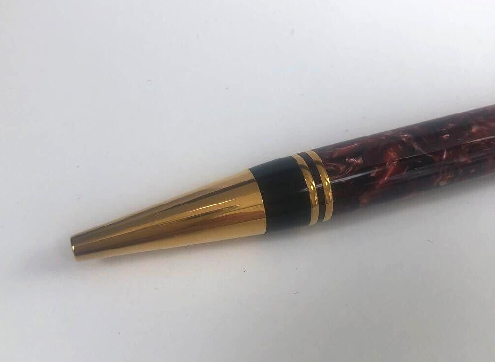 PARKER Duofold Marble Red Twisted Ballpoint Pen wz/Box&Certificate