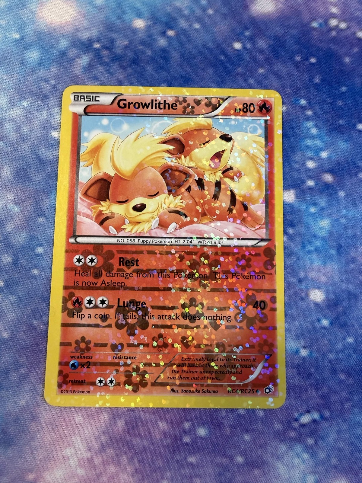 Growlithe RC4/RC25 Generations Radiant Collection Holo NM Pokemon Card