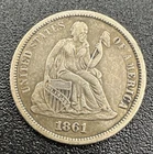 1861 Seated Liberty Dime