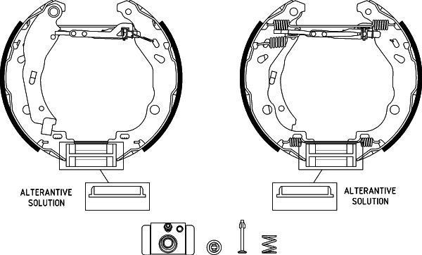 HELLA 8DB 355 022-511 BRAKE SHOE SET Rear