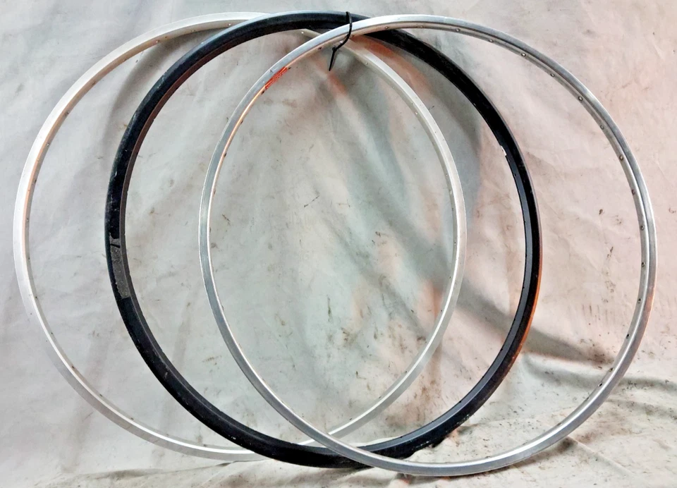 Juego de 3 llantas de bicicleta MTB Araya 26" 36S 559ISO de doble pared cubierta llanta freno café~ Foto 2 de 4