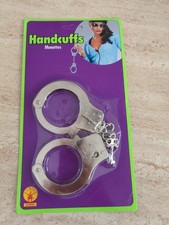 Metal Handcuffs With Keys, Halloween Costume Accessory, Rubie's 355RH, Brand...