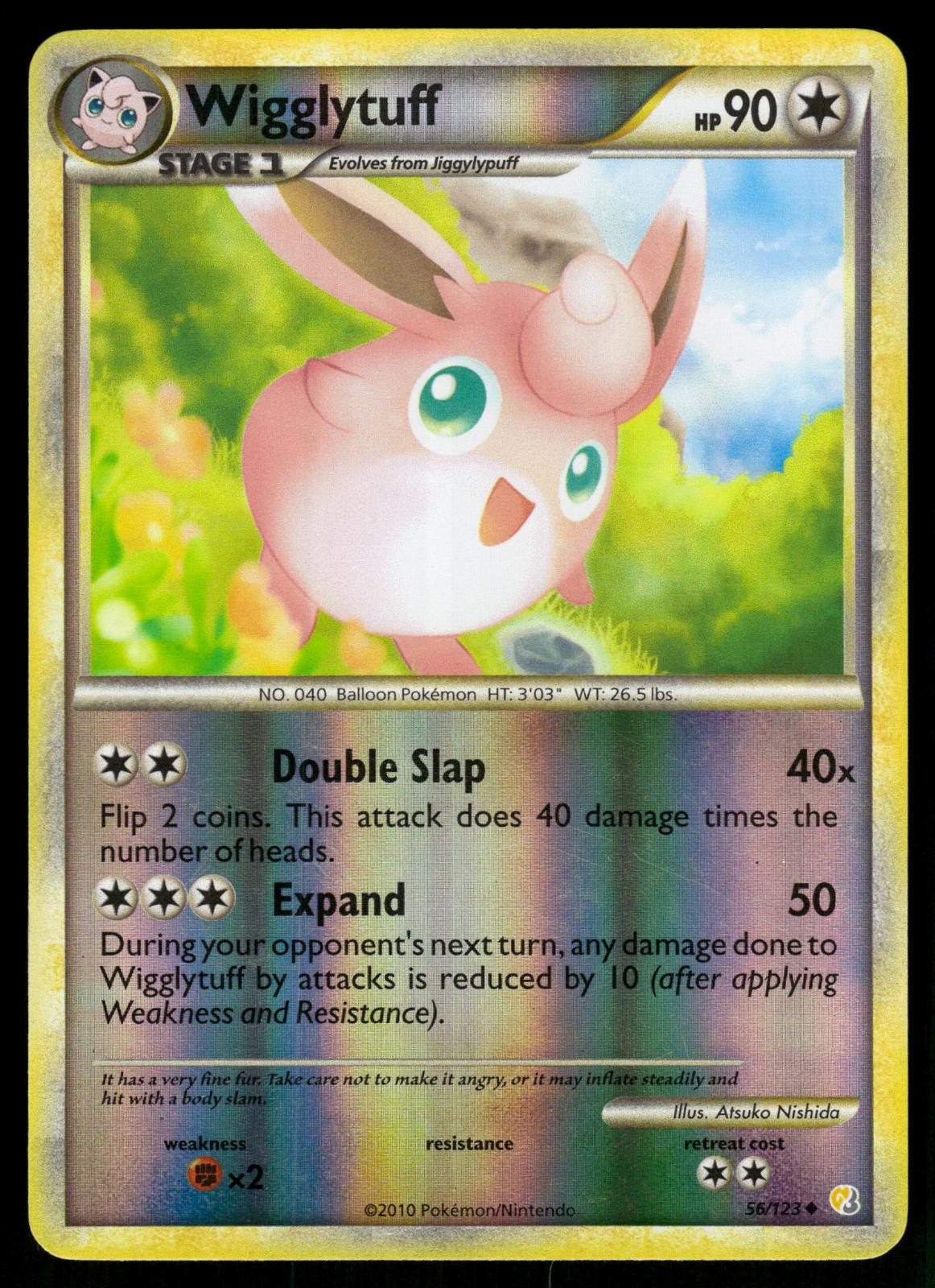 Wigglytuff 56/123 Reverse Holo Uncommon HeartGold & SoulSilver Pokemon LP