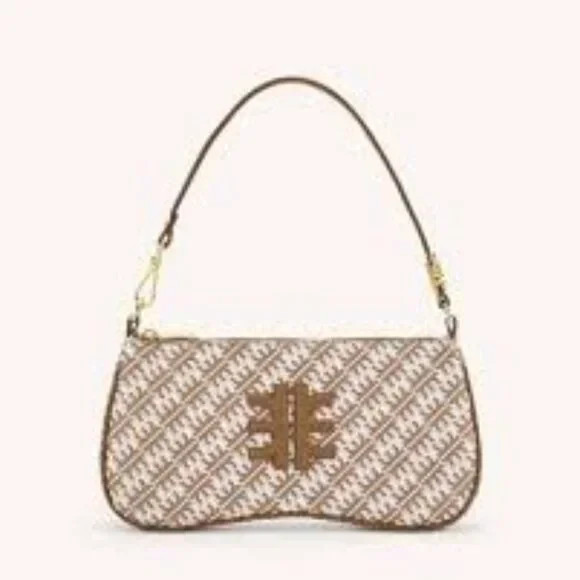 JW Pei Fei Joy Shoulder Bag Brown Monogram Vegan Leather NWT image 2