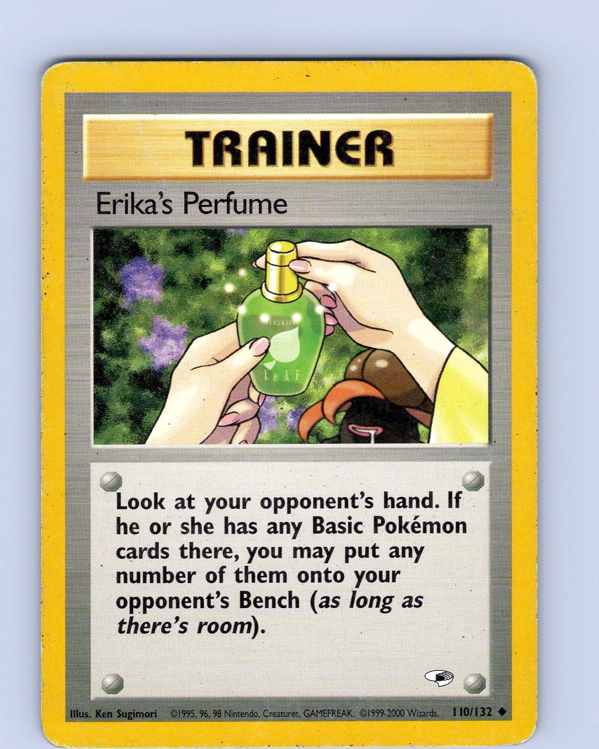 Pokemon Erika's Perfume Gym Heroes 110/132 Unlimited Uncommon Card WOTC MP-LP