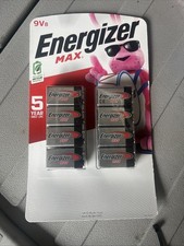 Energizer MAX Alkaline 9 Volt Batteries, 8-Pack 522TP2-4 . Fast Shipping
